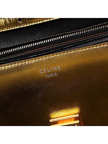 Céline Medium Metallic Calfskin Classic Box Crossbody (view 2)