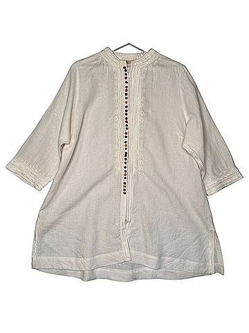Soft Surroundings Desert Linen Tunic Long Sleeve Blouse (view 1)