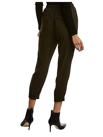 Vince. Olive Cropped Elastic-Waist Tapered Pants Track Pants (view 2)