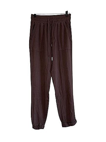 Splendid Relaxed Chocolate Brown Drawstring Joggers Casual Pants (view 1)