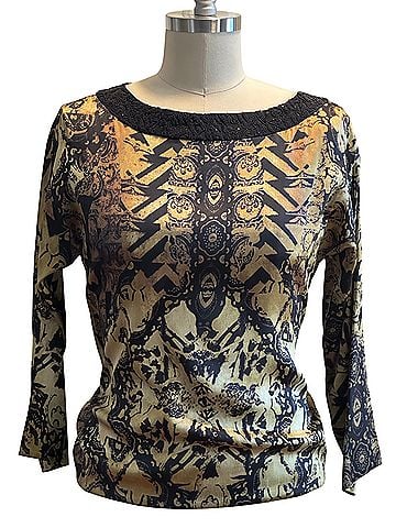 ETRO Etro 3/4 Sleeve Silk Top (view 1)