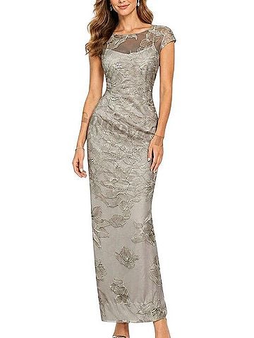 Lauren by Ralph Lauren Lace Evening Gown Cocktail Dress (view 1)