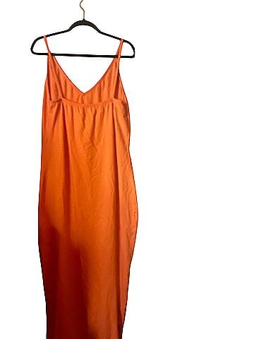 Rebdolls Orange Maxi Casual Dress (view 2)