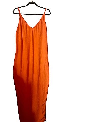 Rebdolls Orange Maxi Casual Dress (view 1)