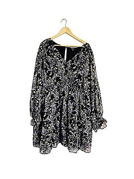 Torrid Mini Lurex Chiffon Tiered Dress Casual Dress (view 2)