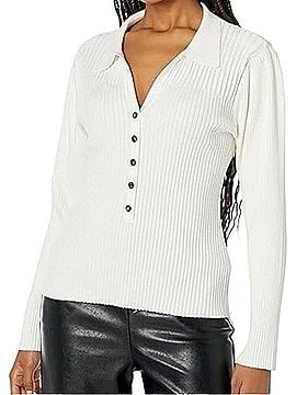 Karl Lagerfeld Paris Long Sleeve Henley (view 1)