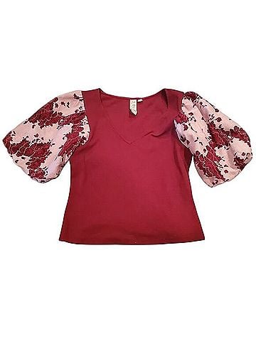 Dolan Lace Puff sleeve top T-Shirt (view 2)