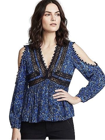 Rebecca Taylor Rainstorm Long Sleeve Blouse (view 1)