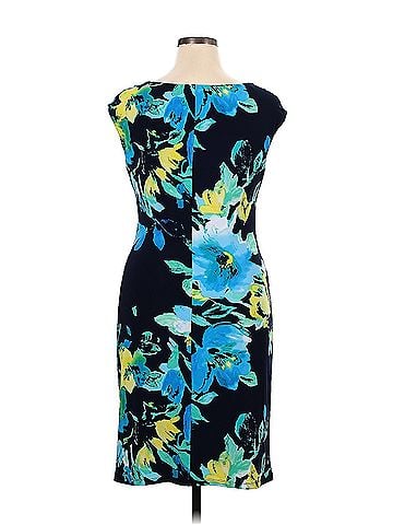 Lauren by Ralph Lauren Floral Surplice Jersey Sleeveless Dress Lauren By Ralph Lauren Cocktail Dress (view 2)