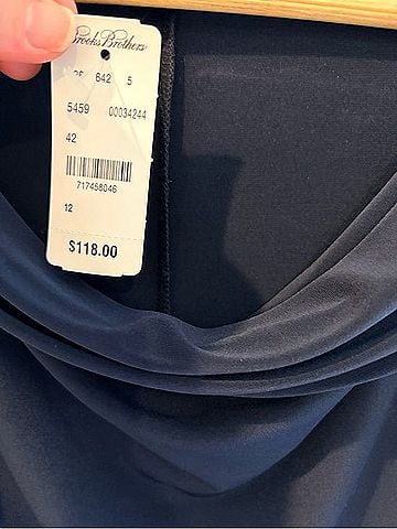 Brooks Brothers Navy Knot-Detail Midi Dress Casual Dress (view 2)