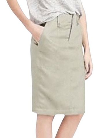 J.Crew Linen Cargo Pencil Skirt Casual Skirt (view 1)
