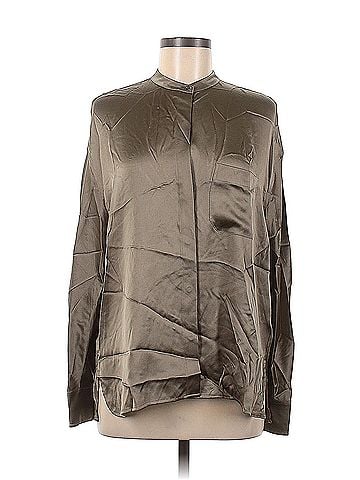 Vince. Vince. Long Sleeve Silk Top (view 1)