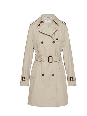 Aritzia Classic Beige Double-Breasted Belted Trench Coat Trenchcoat (view 1)
