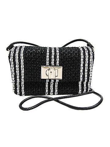 FURLA Furla Soft Mini Crossbody Bag WE00401 Women's Nylon,Cotton Shoulder Bag Black,White (view 1)
