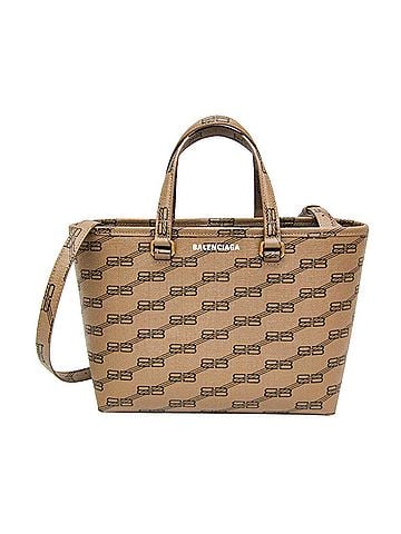 Balenciaga Balenciaga Signature Small Tote 702699 Women's Coated Canvas Handbag,Shoulder Bag Brown (view 1)
