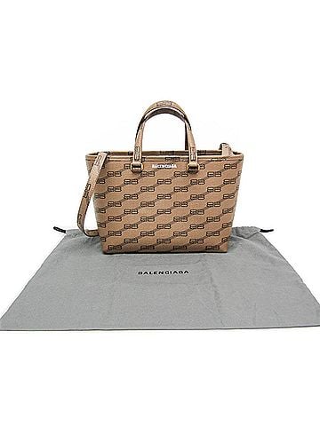 Balenciaga Balenciaga Signature Small Tote 702699 Women's Coated Canvas Handbag,Shoulder Bag Brown (view 2)