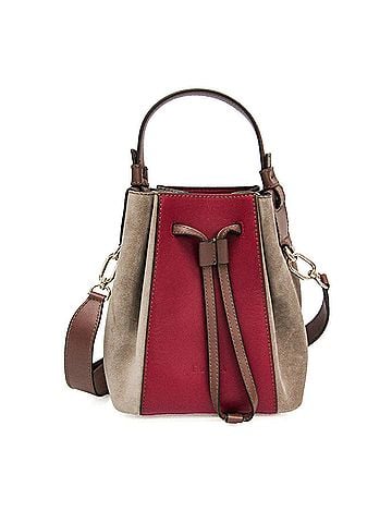 FURLA Furla Miastella Mini Bucket Bag WB00353 Women's Leather,Suede Handbag,Shoulder Bag Bordeaux,Brown (view 1)