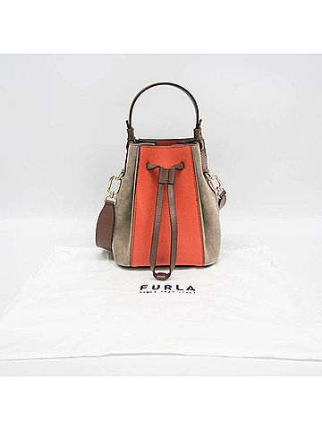 FURLA Furla Miastella Mini Bucket Bag WB00353 Women's Leather,Suede Handbag,Shoulder Bag Brown,Pink Orange (view 2)
