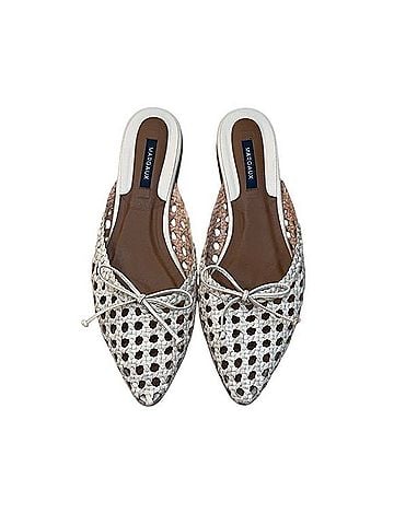 Margaux Cream Woven Pointed-Toe Mule Flats Mule/Clog (view 1)
