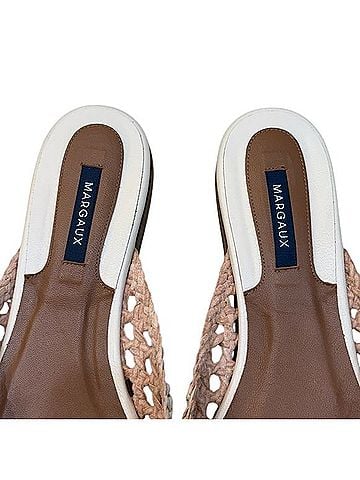 Margaux Cream Woven Pointed-Toe Mule Flats Mule/Clog (view 2)