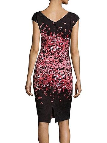 St. John Collection peplum jacquard knit Dress Cocktail Dress (view 2)