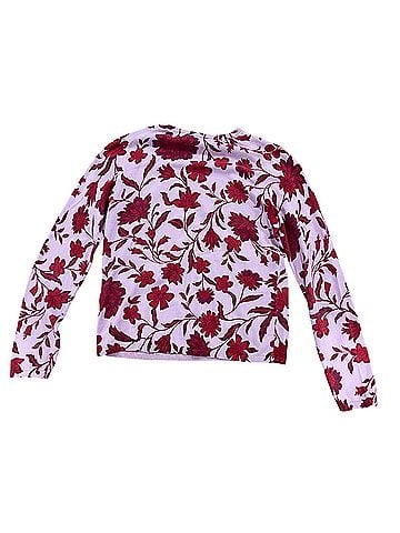 Ann Taylor Floral Crew Neck Sweater Pullover Sweater (view 2)