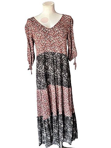 Natural Life Floral Patchwork Midi Maxi Dress Casual Dress (view 2)