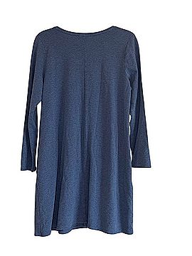 J.Jill Heather Blue Pima Cotton Modal Shift Dress Casual Dress (view 2)