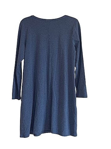 J.Jill Heather Blue Pima Cotton Modal Shift Dress Casual Dress (view 2)