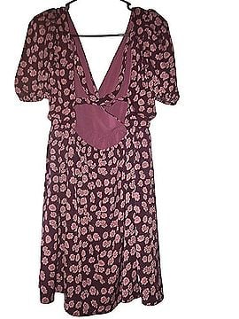 Lulus Floral Puff Sleeve Open Back Mini Dress Casual Dress (view 2)