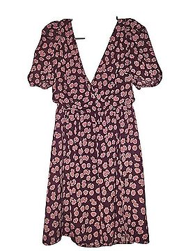 Lulus Floral Puff Sleeve Open Back Mini Dress Casual Dress (view 1)