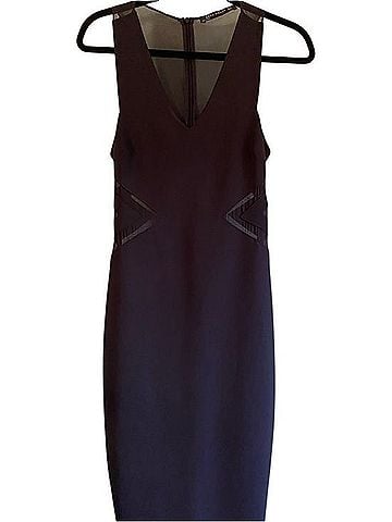 Zara Sleeveless V-Neck Midi Dress Cocktail Dress (view 1)