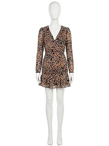 Astr Nikita Dress in Burnout Leopard (view 1)
