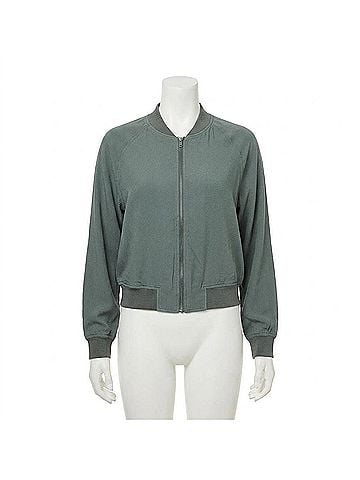 Gentle Fawn Julian Bomber Jacket in Balsam Green (view 1)