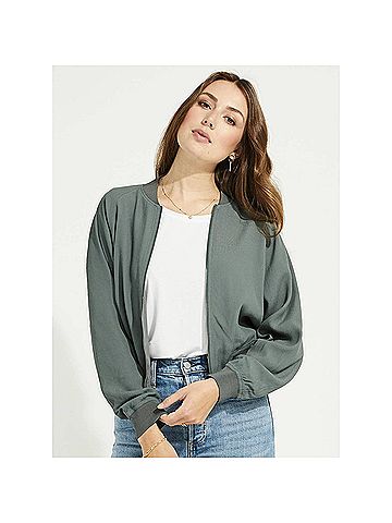 Gentle Fawn Julian Bomber Jacket in Balsam Green (view 2)