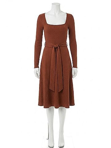 Astr Sinclair Dress in Warm Nutmeg (view 1)