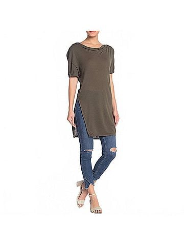 Free People Take It Easy T-Shirt in Army (view 2)