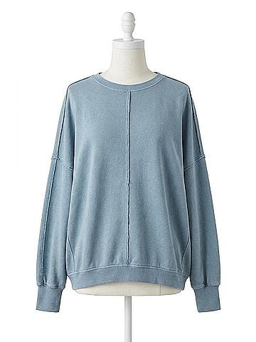 Free People Easy Does It Pullover in Bottled Blue (view 1)