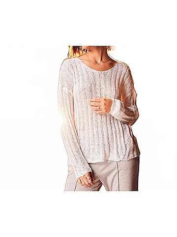 Sage the Label Only Wish Sweater in White (view 2)
