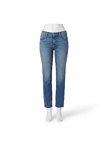 Black Orchid Denim Bardot Straight Fray Jean in Medium Blue (view 1)