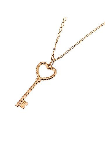 Tiffany & Co. Tiffany &amp; Co. Twist Heart Key Necklace, 46cm, 18K Yellow Gold (750) (view 1)
