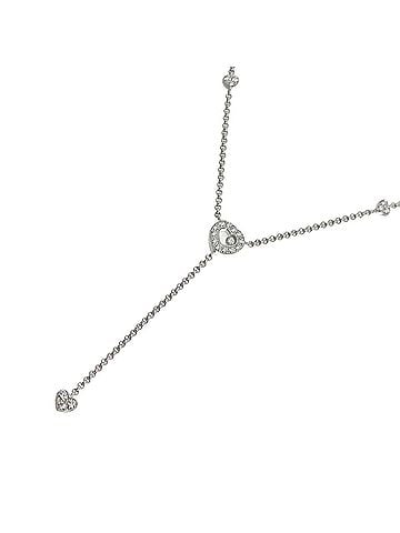 Chopard Chopard Happy Diamonds Heart Drop Necklace, 47cm, 18K WG (White Gold 750) (view 1)