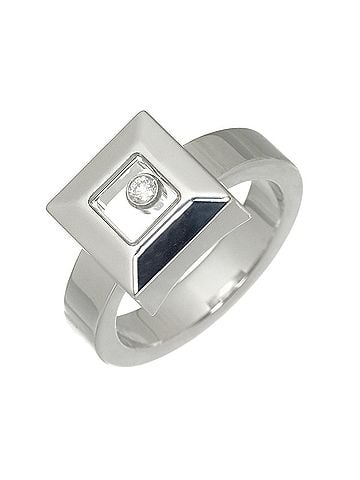Chopard Chopard Happy Diamonds Square Ring, Diamond, 18K White Gold (750) (view 1)