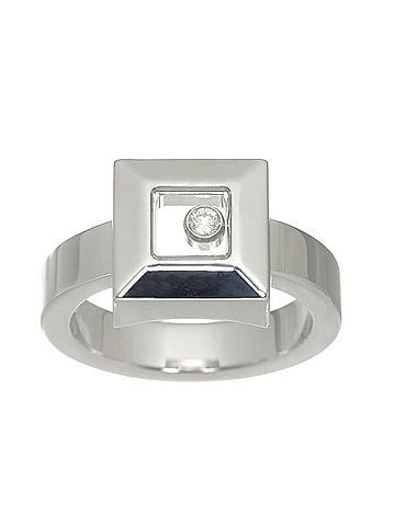 Chopard Chopard Happy Diamonds Square Ring, Diamond, 18K White Gold (750) (view 2)