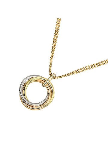Cartier Cartier Trinity Medium MM Diamond Necklace, 42cm, 18K Yellow Gold, White Pink Gold 750 (Three Necklace) (view 1)