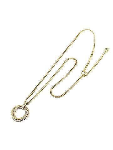 Cartier Cartier Trinity Medium MM Diamond Necklace, 42cm, 18K Yellow Gold, White Pink Gold 750 (Three Necklace) (view 2)