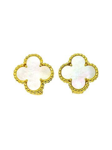 Van Cleef & Arpels Van Cleef &amp; Arpels Alhambra Shell Earrings 18K Yellow Gold 750 (view 1)