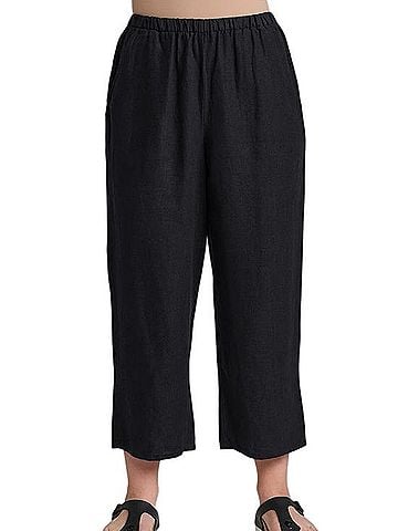 Flax Cropped Flood Casual Pants (view 1)
