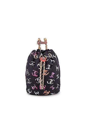 Chanel Chanel Matelassé Backpack with Coco Mark, Printed Fabric, Leather, AS4810. CHANEL backpack, handbag, women's bag. (view 1)