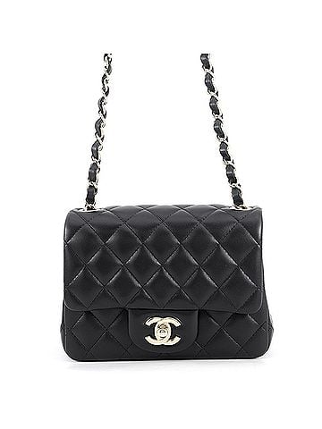 Chanel Chanel Chain Shoulder Bag Mini Classic Matelassé Coco Mark Lambskin A35200 CHANEL Handbag Black Women's (view 1)